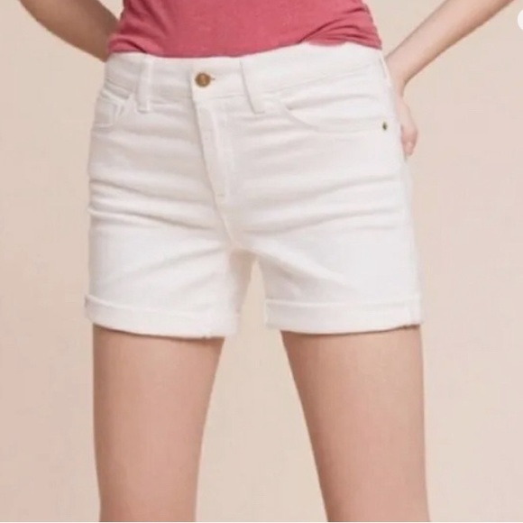 Pilcro Anthropologie White Denim Shorts - Picture 1 of 5